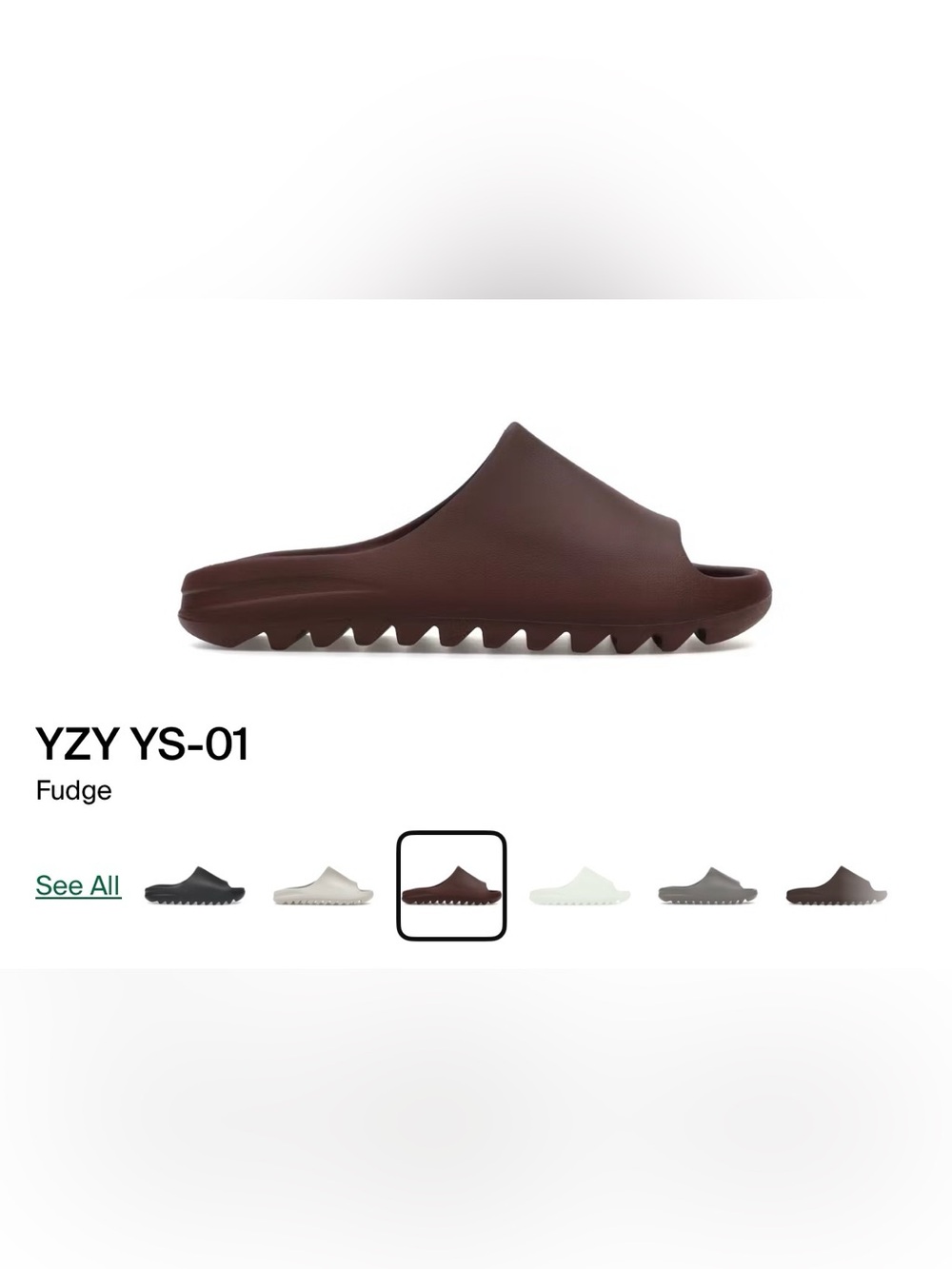 YS-01 Fudge Brown Slides US 9 NWT